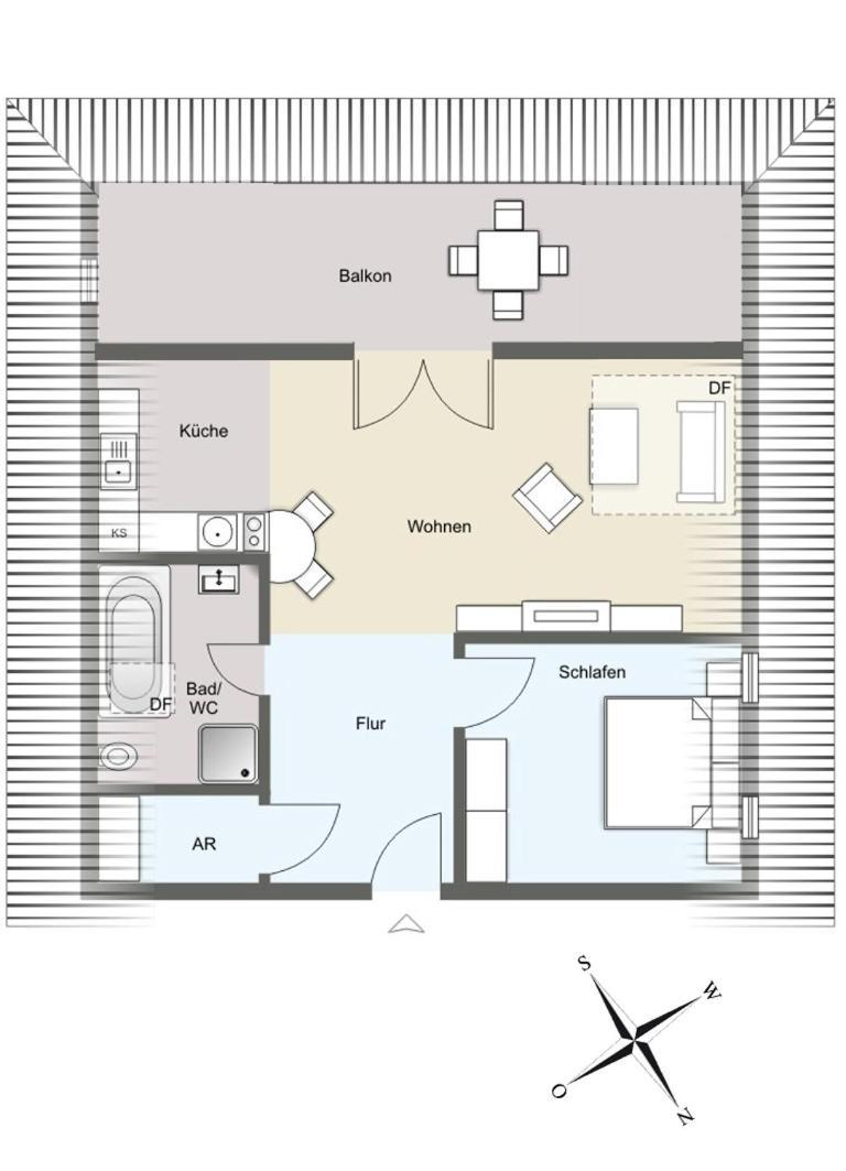 Schoene Fewo Mit Badewanne, Geschuetzter Dachterrasse Und Wlan Villa Heringsdorf  Bagian luar foto